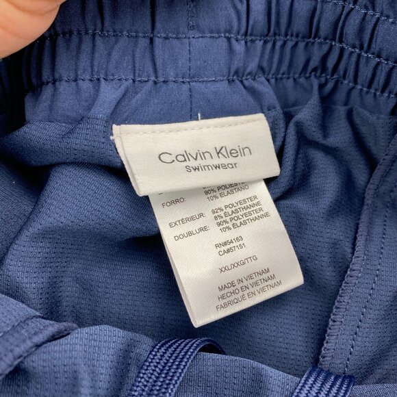 Calvin Klein Swimwear Swim Trunks Men XXL Navy Blue Lined New With Tags Designer - Picture 6 of 13